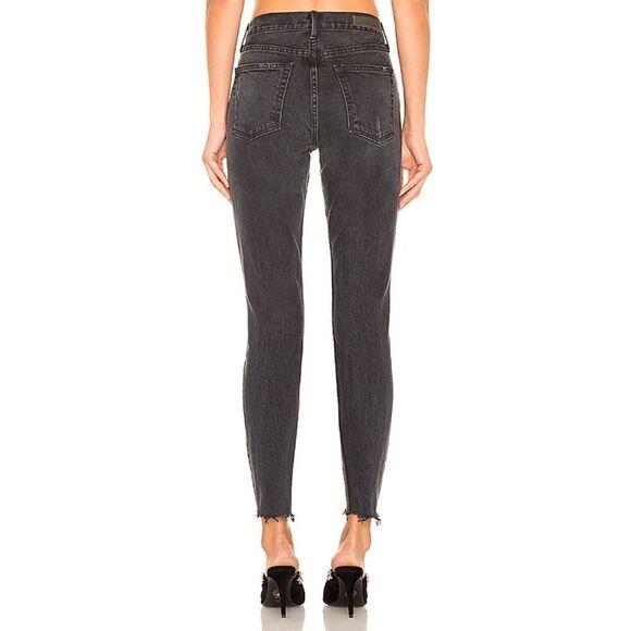 Grlfrnd Yasmin mid-rise crop Raw hem jeans - Picture 4 of 12